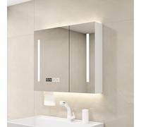 AntiFog Bathroom Mirror with Sto Touch Control WallMounted Mirror Cabinet 60x70x12cm Modern Gray & White Design for nized Bathroom Space