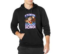 antigos It'S On Like Donkey Kong Hoody Men Soft Cotton Stylish Fashion Hoodie Long Sleeve Gorilla Hoodie Tops Slim Fit Clothing Gift XL Black