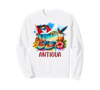 Antigua and Barbuda Flag Island Flip Flops Tropical Beach Sweatshirt