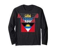Antigua and Barbuda Flag Patriotic Pride Caribbean Long Sleeve T-Shirt