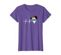 Antigua and Barbuda Flag Pride Heart Flag Map DNA Heritage T-Shirt