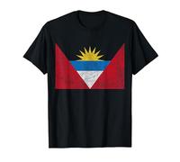 Antigua and Barbuda Flag WEST Indies Carribean ST. John's T-Shirt, Men, Black, 5X-Large