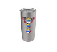 Antigua and Barbuda Map Flag Pride Caribbean Stainless Steel Insulated Tumbler