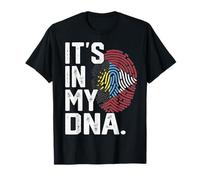 Antigua and Barbuda Roots Flag Fingerprint Graphic Patriotic T-Shirt