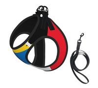 Antigua Barbuda Flag Small Pet Towing Vest, Adjustable Straps, Easy to Walk, Soft and Breathable Straps, Suitable for Small Dogs and Cats, Etc
