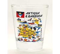 Antigua & Barbuda Landmarks and Icons Collage Shot Glass