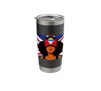 Antigua Britain Flags Women Roots British Antiguan Heritage Stainless Steel Insulated Tumbler