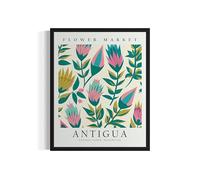 Antigua Flower Market Art Print Poster, Floral Decor Wall Art, Botanical Decoration for Bedroom, Living Room Bathroom Decor 74 (Antigua, 8 x 10 inches, Unframed)