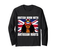 Antigua Girl Heritage British Born Antiguan Roots Pride Long Sleeve T-Shirt