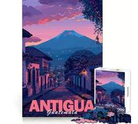 Antigua Guatemala Sunset 1000 Pieces Puzzles for Teenagers Calm Game Sharp Detail Fun Challenge Night Play (50x75cm)