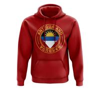 Antigua Women's Personalised & Barbuda Football Badge Hoodie in Red | Size: Large Antigua Red L