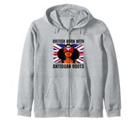Antiguan Roots British Born Girl Antigua Barbuda Heritage Zip Hoodie