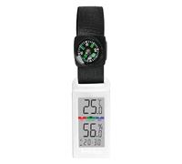 Antika environmental hygrometer, portable digital hygrometer with temperature and humidity monitor, thermometer with compass (White)