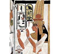 Antike Ägypten Wandbild Königin Nofretete betende Hieroglyphe Kunstdruck Leinwand Premium Wanddekoration Poster Wandbild