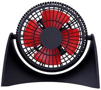 AntilaTech USB Powered Quiet 2-Speed Personal Desktop Mini Fan with Portable Lightweight Design - Suitable for Study, Office, Camping and Travel (Red/Black)
