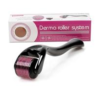 ANTIL'S Derma Roller 0.5mm for Hair & Beard Growth - 540 Titanium Micro Needles for Hair Regrowth, Beard Growth, Acne Scar Reduction & Skin Rejuvenation - Safe for Men & Women (Black)