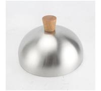 Antimagnetic spherical lid for food, universal dome lid for melting cheese, stainless steel lid for steaks for cooking at home, kitchen, camping and tent,8,15cm