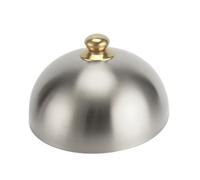 Antimagnetic spherical lid for food, universal dome lid for melting cheese, stainless steel lid for steaks for cooking at home, kitchen, camping and tent,15,13cm