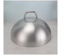 Antimagnetic spherical lid for food, universal dome lid for melting cheese, stainless steel lid for steaks for cooking at home, kitchen, camping and tent,17,34cm