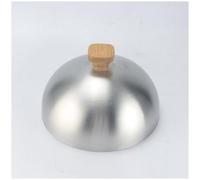 Antimagnetic spherical lid for food, universal dome lid for melting cheese, stainless steel lid for steaks for cooking at home, kitchen, camping and tent,6,30cm