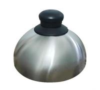 Antimagnetic spherical lid for food, universal dome lid for melting cheese, stainless steel lid for steaks for cooking at home, kitchen, camping and tent,19,34cm
