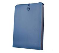 ANTIMAX Vertical Expanding Accordion Folder with 7 Pockets Paperwork Organizer Document Wallet Briefcase Business File Organizer Bag A4 Letter Size Elastic Rope Closure Blue