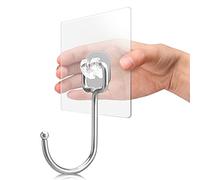 Antimbee All-Purpose Large Adhesive Hooks, 20-Pack Wreath Hangers, Heavy Duty Hooks 37 lb(Max), Adhesive Wall Hanger fit Home, Bathroom, Kitchen, Office and Outdoor