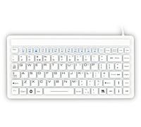 Antimicrobial Sealed Mini Silicone Keyboard White IP68