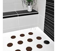 AnTina TAPES Anti-Slip Stickers for Showers and Baths C DIN 51097 Anti-Slip Stickers Self-Adhesive Ultra-Thin Pack of 10, plastic, brown, 90 mm