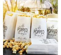 ANTING He Popped the Question Popcorn Bags for Engagement Party Favors, Wedding Bridal Shower, Engaged Goody Snack Treat - Grease Resistant