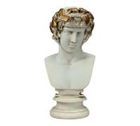 Antinous as Dionysus Bust - Greek Statue Cast Marble Sculpture Handmade in Greece British Museum Inspired 30 cm