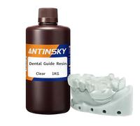 Antinsky Dental Guide Resin for DLP LCD 3d Printer UV-Curing 405nm Special for Dental Guide Plate High Temperature Sterilization Low Odor Drilling Tapping High Precision High Strength Clear 1KG