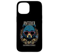 Antioch CA Fun Bear Wearing Glasses with Flowers Design Case for iPhone 15