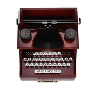 ANTIOCH Home Retro Vintage Typewriter Music Box Room Office Mechanical Decoration Kids Retro Music Box