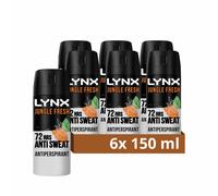 Antiperspirant Jungle Fresh 72H Long Lasting Sweat and Odour Protection Deodorant Spray for Men with Unique Scent of Palm Leaves and Amber, 150ml Pack