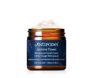 Antipodes Jasmine Flower Menopause Facial Cream - Calming Perimenopause Moisturiser for Redness, Sensitivity & Dehydration - with Oat Extract, Peptides & Manuka Honey - All Skin Types - 60ml