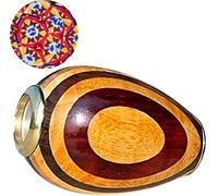 ANTIQLICIOUS Egg-Shaped Wooden Kaleidoscope - Handcrafted Decorative Kaleidoscope for Adults - Elegant Collectible Optical Art