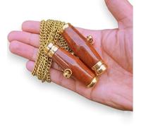 ANTIQLICIOUS Pair of Couples Kaleidoscope Wood & Brass Pendant Kaleidoscope for Your Love Oneby Art Gift Decor