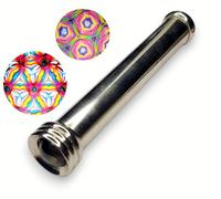 ANTIQLICIOUS Silver Kaleidoscope Handmade Brass Taleidoscope Slim Design Taleidoscope| Premium Quality Brass Kaleidoscope| Slim Elegance for Visual Wonder