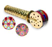 ANTIQLICIOUS The Triple Wheel Brass Kaleidoscope A Fusion of Elegance and Art Make Countless Designs By Rotating The Wheels Best For Adults