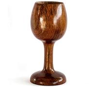 ANTIQUANA Vintage Communion Cup - Wooden Wine Goblet, Holy Communion Gift, 5oz, 6" Christian Cup for Eucharist, Kiddush, Congregations (1Pc)
