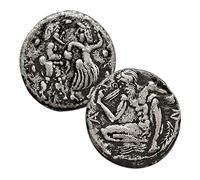 Antique Ancient Greek Coins, European Old Coin for Collectors, Silver Coins Collection, Great Ancient Lucky Coin, Creative Gift(Ancient Greek-Homer's Epic Story)