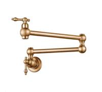 Antique Ass Kitchen Pot Filler Faucet WallMounted Dual Handle Single Hole Foldable for Easy Use Stylish and Functional Kitchen Upgrade