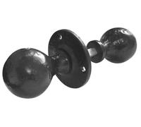 Antique Ball Rim Door Knob, Malleable Iron, Black, 74mm x 46mm, Internal Use, Model # JAB5R