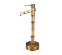 Antique Bamboo Garden Water Column with Copper Faucet Outdoor Decorative Frost-Proof Tap 51.5cm (20in) - Perfect for Patios and Gardens