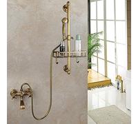 Antique Bass Wall Mounted Bathroom Bathtub Mix Shower Set Tap 2 Functions Hand Shower Stream Spout Shower Set Faucet,Shower Faucet Set
