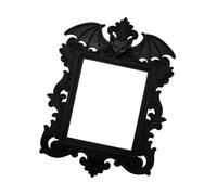 Antique Bat Decor Picture Frame Halloween Wall Art with Hooks for Vintage-Themed Home Displays Antique Bat Decor Picture Frame Halloween Wall Art with Hooks