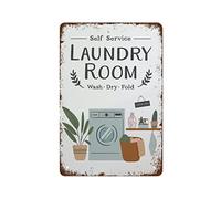 Antique Bathroom Sign Laundry Room Print, Laundry Wall Art, Laundry Room Sign, Utility Room Print, Laundry Room Artwork, Laundry Illustration Retro Decor Metal Sign Home Decor Tin Signs 12x8 inch