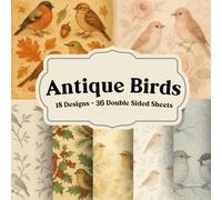 Antique Birds Patterns Scrapbook Paper: Vintage-inspired avian designs for junk journals, collage, and creative paper crafts