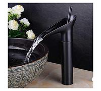 Antique Black Bathroom Waterfall Basin Sink Tap Traditional Single Lever Handle Modern Washroom Basin Mixer Taps Tall Counter Water Faucet (Size : Height 31cm)
